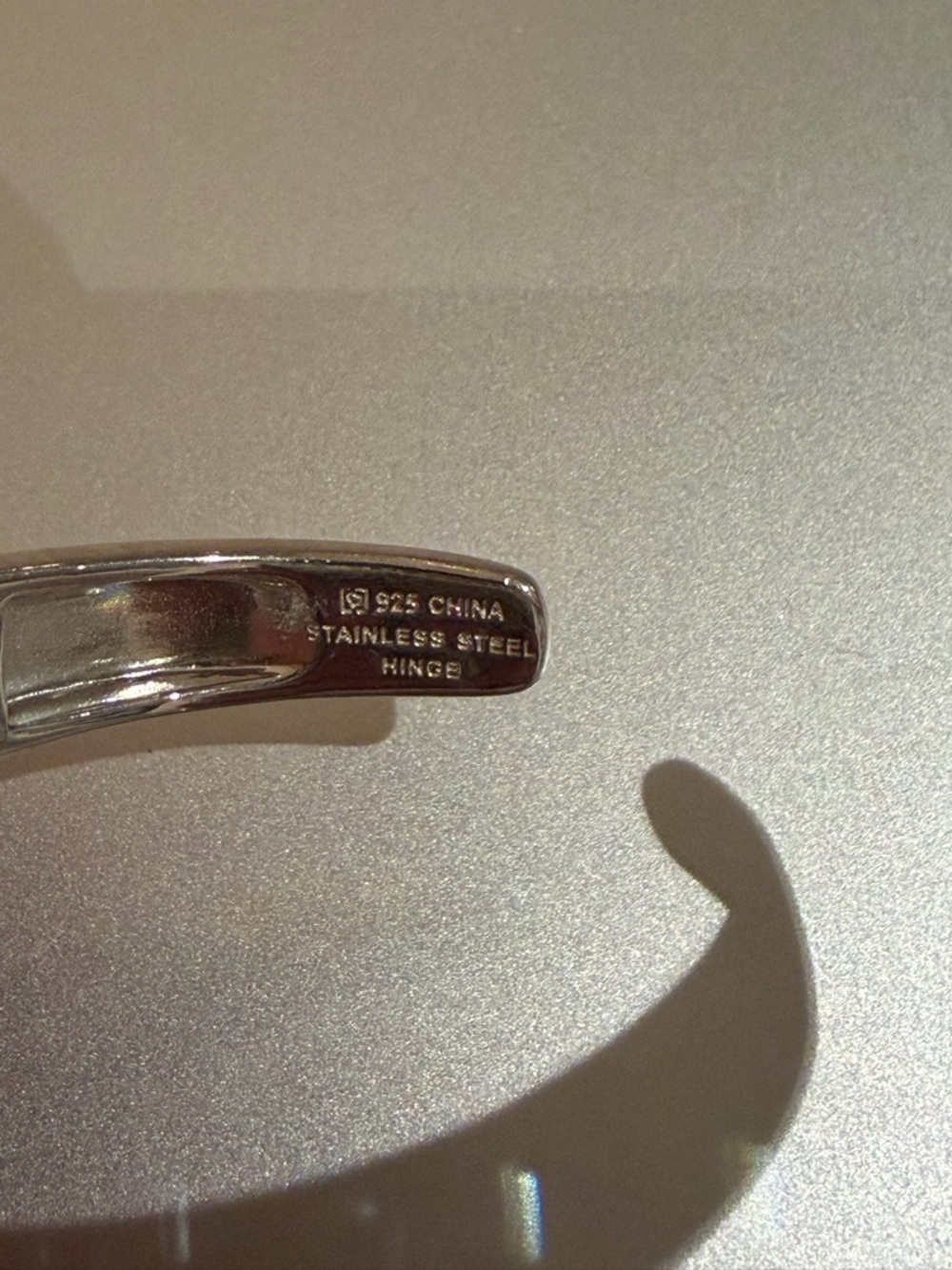 QVC Multicolor Baguette Crystal 925 Stamp Silver Bangle Bracelet NWOT 🌈 - Picture 6 of 7